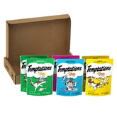 TEMPTATIONS Classic Crunchy and Soft Cat Treats Feline Favorites Variety Pack, (6) 3 oz. Pouches